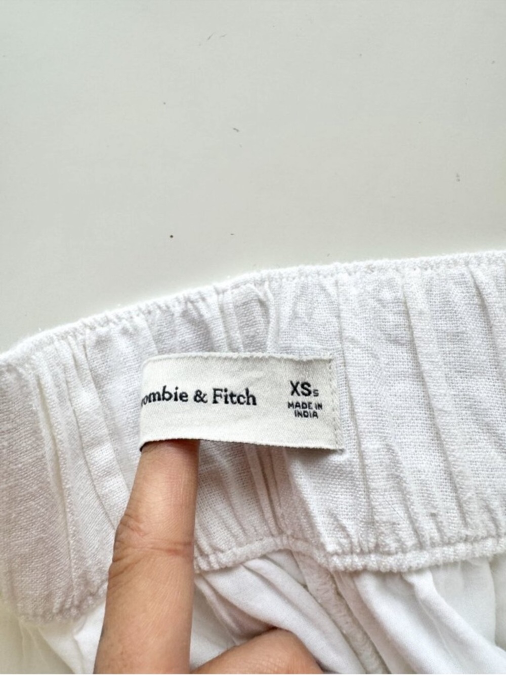 ABERCROMBIE & FITCH White Linen Blend Ultra Wide Leg Trousers Pants - Size XS - Picture 7 of 12